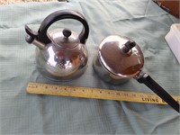Stainless Pan and Kettle