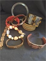 Group of women's vintage bracelets 1 is Stone 1 is