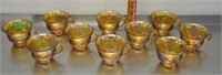 Indiana carnival glass punch cups, NOTES