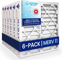 United Filter 20X20X4 Merv 11 Furnace Air Filters