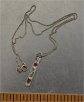 .925 stamped silver necklace, 2.6g