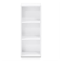 N7524  "White 3-Tier Bookcase - 12"W x 31.5"H"