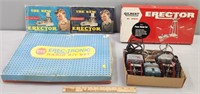 Boxed Erector Set; 3 Motors & Catalogs