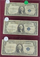 3 1935-C $1 SILVER CERTIFICATES