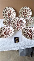 (7) Assorted Rooster Plates