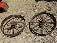 2 Iron wheels 24"
