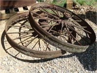 2 Iron wheels 41"