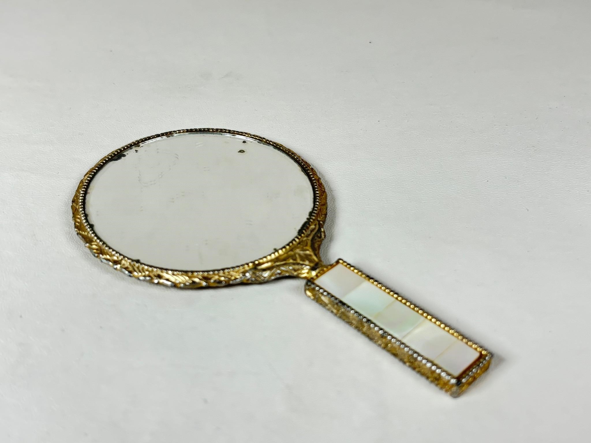 1920s 4" Mother of Pearl Mirror