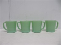 JADEITE, FIRE KING MUGS