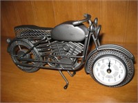 Metal Motorcycle Timex Clock