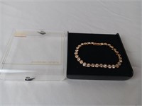 Swarovski Crystal Bracelet With Gold Tone Setting