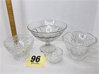 (4) Assorted Glass Bowls