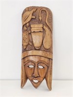 HAND CARVED WOOD MASK - 23" LONG X 9" WIDE