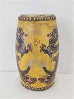 CHINESE DOUBLE BARREL DRUM WITH DRAGONS