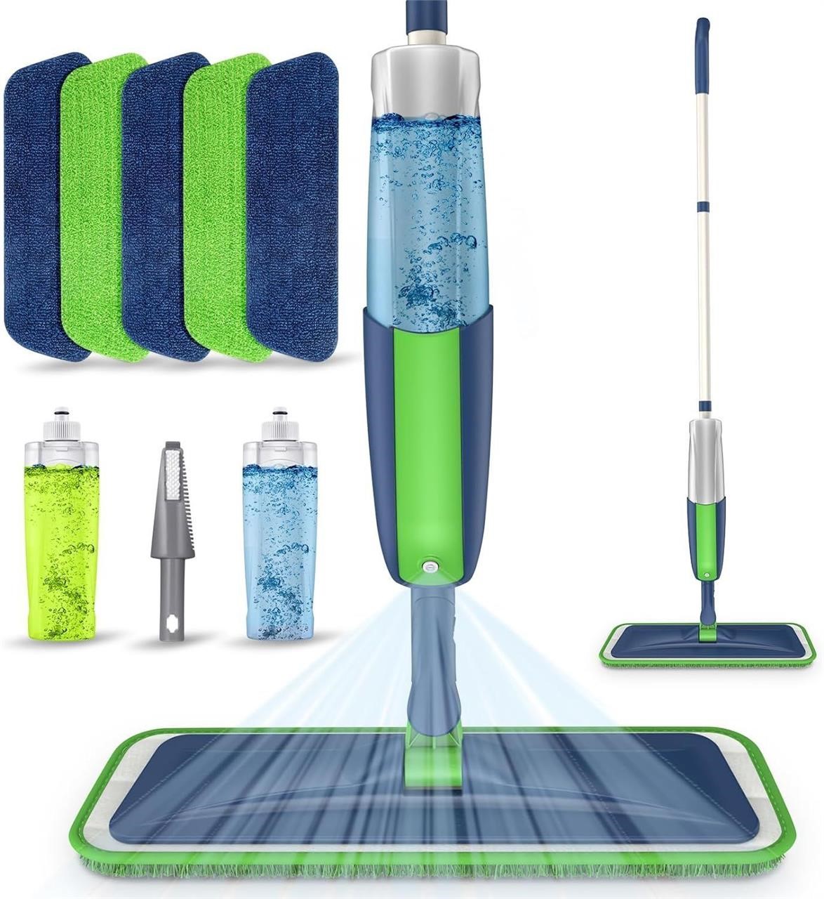 Wet Mops with 5X Washable Pads Spray Mop