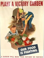 1943 Plant a Victory Garden War Poster