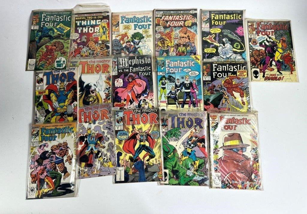 Marvel Thor and Fantastic Four Comic Books