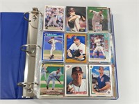 BINDER FULL OF ASSORTED BASEBALL CARDS