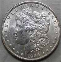 MS-60 USA Morgan Dollar 1896