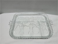 Divided glass dish