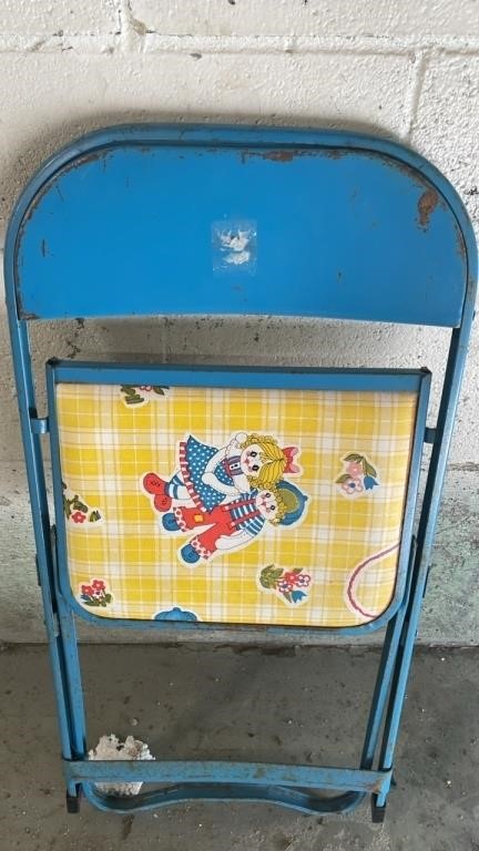 Vintage Folding Kids Chair Doll Design