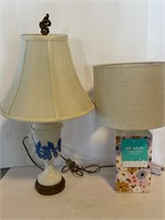 Vintage Lamp & Floral Lamp