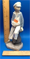 Lladro Sailor Boy With Yacht Sailboat