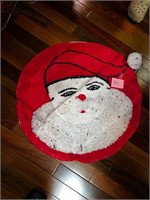 NEAT VINTAGE SANTA RUG