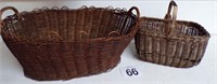 2 Antique Wicker Baskets