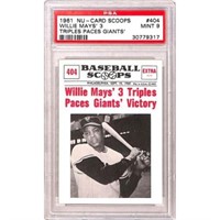 1961 Nu Card Scoops Willie Mays Psa 9
