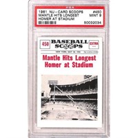 1961 Nu Card Scoops Mickey Mantle Psa 9