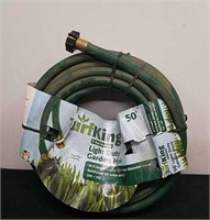 Looks new or unused 50 ft light duty garden hose