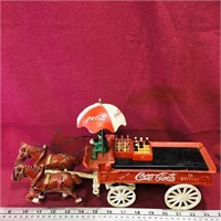 Painted Cast Iron Coca-Cola Wagon (Vintage)