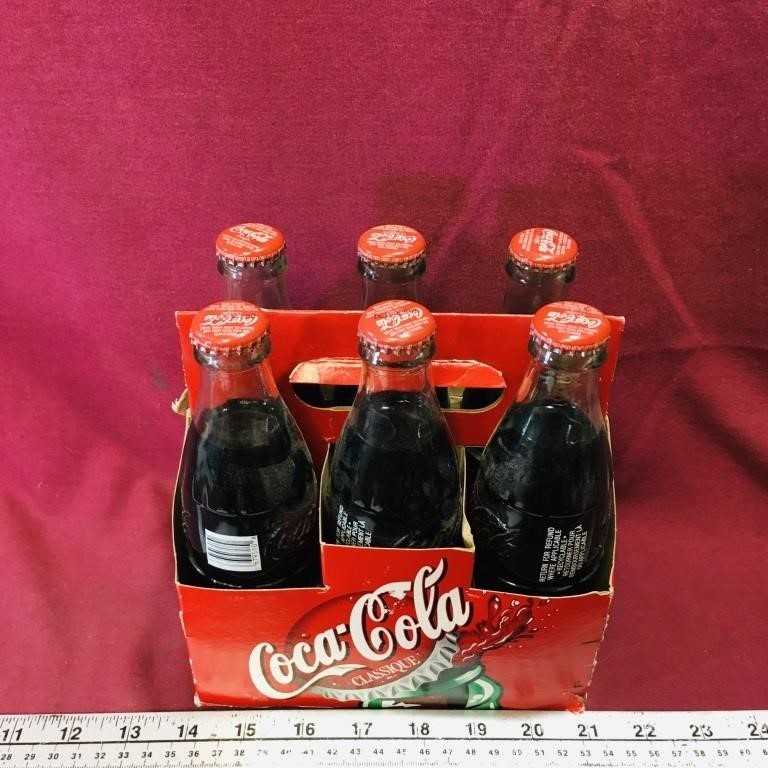 Coca-Cola Sealed 6-Pack Bottles Case