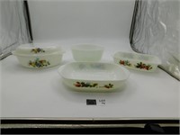 ANCHOR HAWKING CASSEROLE DISHESW AND BOWL