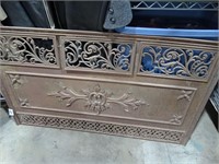 Old Decorative Metal Fireplace Cover