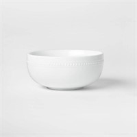 Porcelain Beaded Rim Cereal Bowl 20oz White