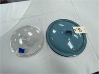 Blue Granite Lid w/Glass Lid