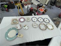 12 pcs-Decorative Plates Some Gold Rimmed