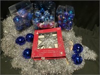 BLUE & SILVER CHRISTMAS THEMED DECORATIONS