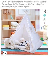 Kids Canvas Teepee Tent, 59" x 45"

*appears