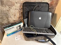 Vintage Apple Laptop, Keyboard, Panasonic Recorder