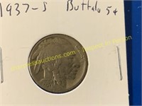 1937-S buffalo nickel
