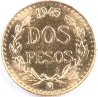 1945 Gold Dos Pesos