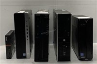 Lot of 5 Assorted Desktops - As Is