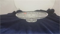 Quality Crystal Cake Plate - Unsigned, But