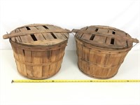 Vintage baskets with their lids!!