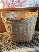 Vintage Cane & Wicker Handmade Basket