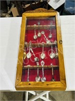 collector spoons & wood case