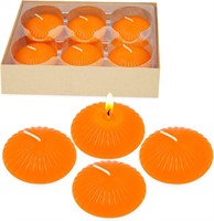 12 Pack 3" Orange Floating Candles